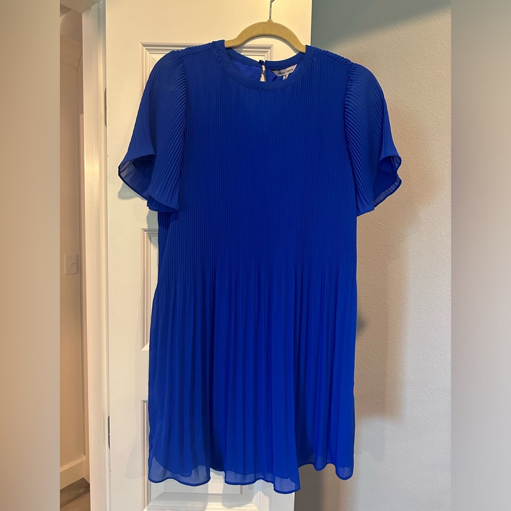 NWT blue pleated dress - small